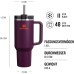 Stanley Quencher H2.0 Flowstate Drinking Bottle with Straw, 1.2 L, Thermal Mug, Cools for 11 Hours, 48 Hours, Ice-Cooled, Dishwasher Safe, Thermos Flask, BPA-Free, Stainless Steel Drinking Cup, Plum