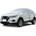 Universal Half Car Cover, Half Car Cover, All-Weather Protection with Hooks and Straps, Waterproof, Dustproof, Sun Protection, Weatherproof for SUVs Size M and Estate