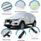 Universal Half Car Cover, Half Car Cover, All-Weather Protection with Hooks and Straps, Waterproof, Dustproof, Sun Protection, Weatherproof for SUVs Size M and Estate