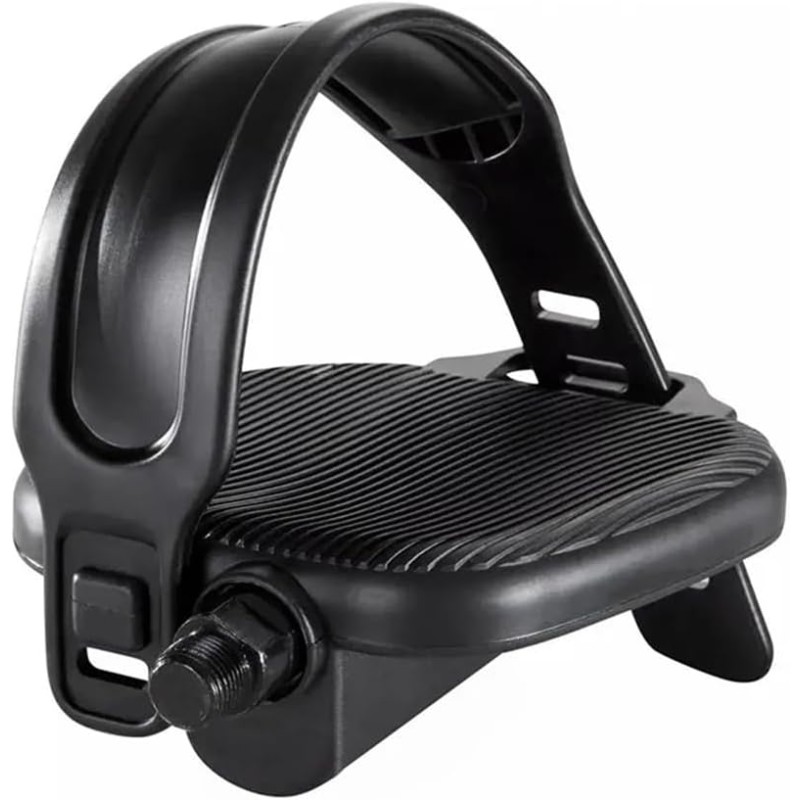 MVTEK Bicycle Pedals, Exercise Bike Pedal, Ergonomic Nylon Pedal with 12 mm Ball Joint and 1/2 Thread, Adjustable Strap, Spinning Bike, Fitness Bike Pedal, Bicycle Pedals