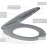 Ram® Quick Release Soft Close Toilet Seat with Hinges ABS Toilet Seat Grey