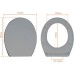 Ram® Quick Release Soft Close Toilet Seat with Hinges ABS Toilet Seat Grey