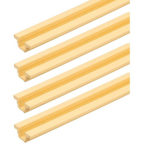 cyclingcolors Pack of 4 Track Rail for Cabinet Door, Sliding Door Fitting for Glass Door, Guide Rail for Wooden Door, Plastic for Furniture Sliding Door Fittings, Beige