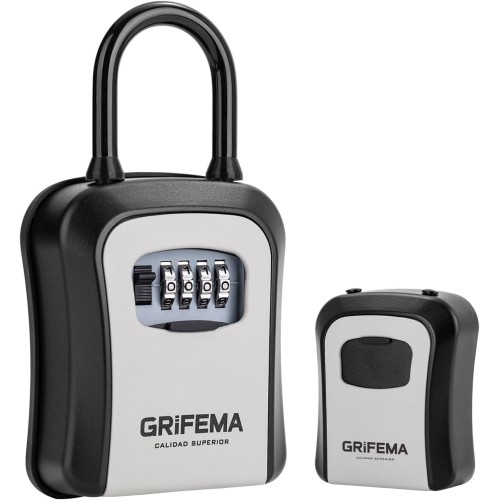 GRIFEMA GA1003-2 Key Safe Lock Box Key Cabinets with Hooks Home Office Grey