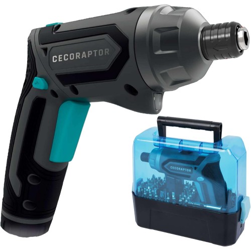 Cecotec CecoRaptor Perfect Work Cordless Screwdriver, 4 V and 1500 mAh, Rechargeable via USB, Idle Speed of 200 rpm, Maximum Torque of 4 Nm with 6+1 Positions, Light and 60 Minutes Running Time