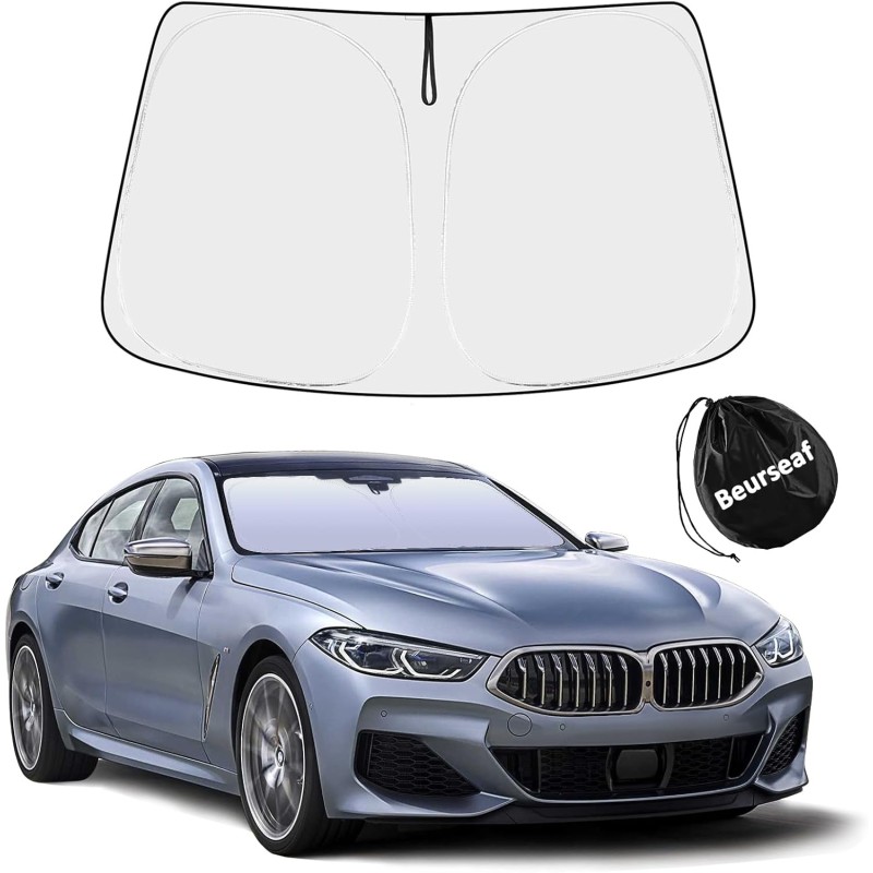 Beurseaf Sun Protection Car Windscreen Sun Protection Car UV Protection 2025 Foldable Reflective Parasol with UV Protection for Car Windscreen (M)