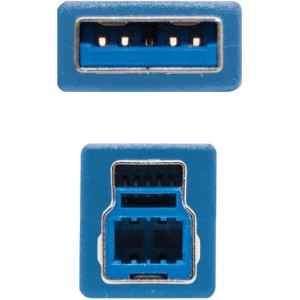 Brightium USB 3.0 Type A/M to B/M Printer Cable Blue Length 2.0m Ensures Fast Data Transfer Compatible with Various Printer Models, Ideal for Offices and Offices