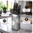 Axer Universal Knife Block without Knives - Large Unequipped Knife Blocks for Over 8 Knives - Stainless Steel Knife Block - Empty Knife Block without Knives - Knife Holder