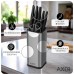 Axer Universal Knife Block without Knives - Large Unequipped Knife Blocks for Over 8 Knives - Stainless Steel Knife Block - Empty Knife Block without Knives - Knife Holder