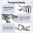 GlasFlength Metal Shower Head Holder for Shower Rail 22-25 mm, Adjustable Shower Holder No Drilling Shower Holder Universal Hand Shower Holder 45° Rotatable Shower Head Holder (Chrome-Plated, Silver)