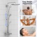 GlasFlength Metal Shower Head Holder for Shower Rail 22-25 mm, Adjustable Shower Holder No Drilling Shower Holder Universal Hand Shower Holder 45° Rotatable Shower Head Holder (Chrome-Plated, Silver)