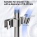 GlasFlength Metal Shower Head Holder for Shower Rail 22-25 mm, Adjustable Shower Holder No Drilling Shower Holder Universal Hand Shower Holder 45° Rotatable Shower Head Holder (Chrome-Plated, Silver)