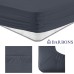BARBONS Fitted Sheet 180 x 200 cm, 100% Cotton Fitted Sheet, OEKO-TEX Certified Bed Sheet, Jersey Bedding and Duvet Cover for Box Spring Bed and Thick Mattresses up to 25 cm, Dark Grey