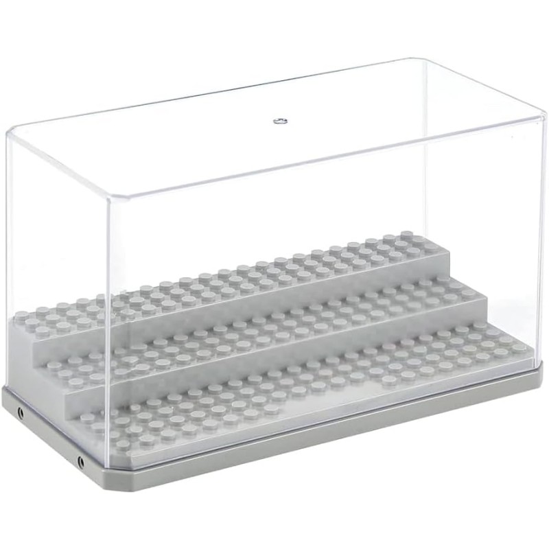 Lassuzie Acrylic Display Case, Construction Kit, Display Box, Dustproof Protective Display Case for Mini Figures, Brick Block, Action Figures, Blocks, Storage Display (A)