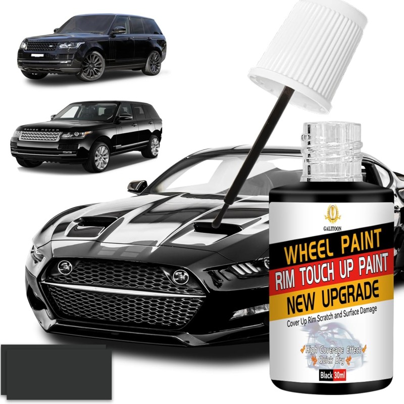 Galitoon Paint Pen Black, Paint Pen Glossy Black, Paint Pen Car, Durable Paint Pen Car Black, Rim Paint Black Matt, Rim Repair for Car Paint Black