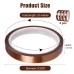 4 Rolls Heat Resistant Tape, 12 mm x 33 m Polyimide Film Tape, High Temperature Tape without Residue, 3D Printer Heat Resistant Tape, for Masking, Soldering, Sublimation, Transfer (Brown)