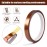 4 Rolls Heat Resistant Tape, 12 mm x 33 m Polyimide Film Tape, High Temperature Tape without Residue, 3D Printer Heat Resistant Tape, for Masking, Soldering, Sublimation, Transfer (Brown)