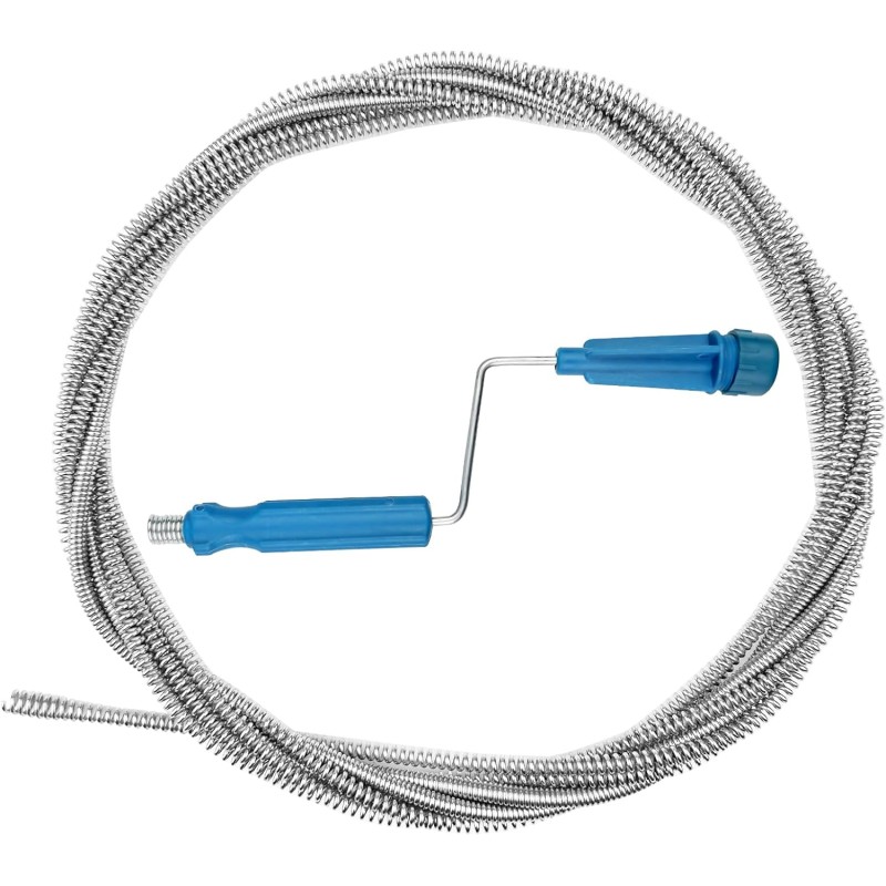 Fervalyna Pipe Cleaning Spiral, Drain Cleaner, Spiral Drain Cleaner, Pipe Cleaner Spiral for Drain Cleaning, Cleaning Spiral Drain (5 m, Diameter 5 mm)