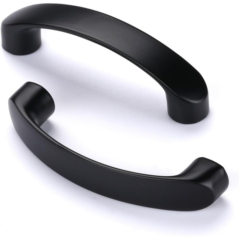 JNRFTY Pack of 10 Furniture Handles, Cabinet Handles, Kitchen Handles, Furniture Drawer Handles for Kitchen Cabinets with Screws, 64 mm Hole Spacing