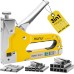 Rapid NUNU 3-in-1 Hand Stapler Set of 3000 Staples and Nails, Stapler for Wood, DIY Stapler Gun for Carpets & Furniture, Upcycling, Adjustable Impact Force and Ergonomic Design