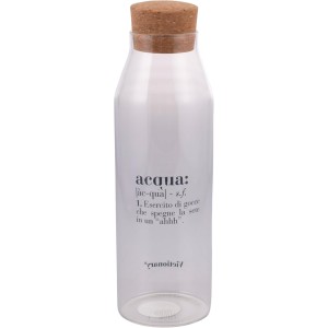 Villa d'Este Home Tivoli 1996 Victionary 1.2L Borosilicate Glass Water Bottle with Cork Stopper