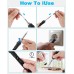 Zhufas Soldering Iron Set, 80 W LCD Soldering Iron Adjustable Temperature 180-480 °C with Desoldering Pump, with Soldering Wire, 5 Soldering Tips, Soldering Iron Stand, Soldering Set for Electrical