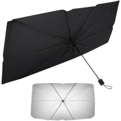125 x 65 cm Folding Car Windscreen Parasol Sun Shade with UV Protection and Heat